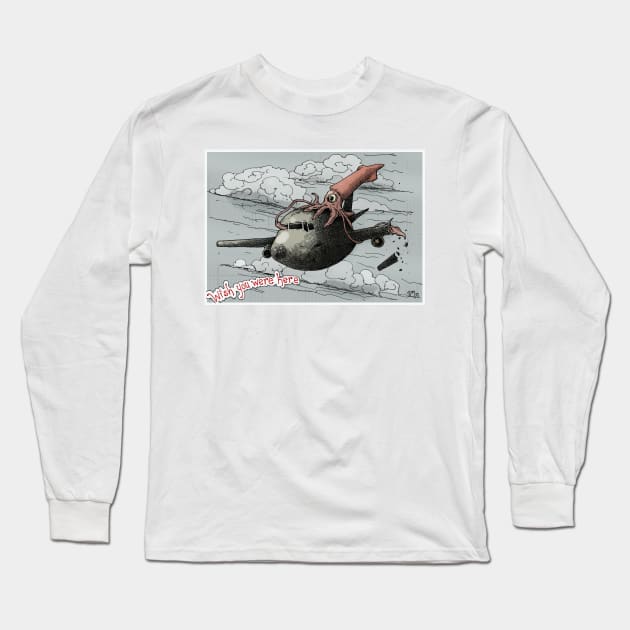 Wish You Were Here Long Sleeve T-Shirt by Froobius